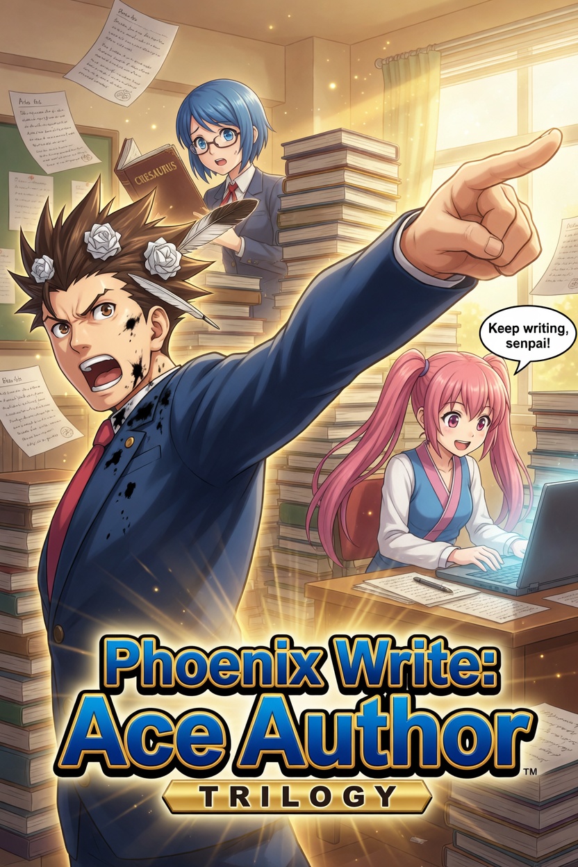Parody: Phoenix Write: Ace Author Trilogy